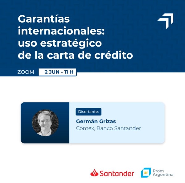 Seminario de PromArgentina y Banco Santander sobre Uso estratégico de la carta de crédito
